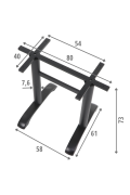 Podstawa stolika metalowa SH-5036/B Stema