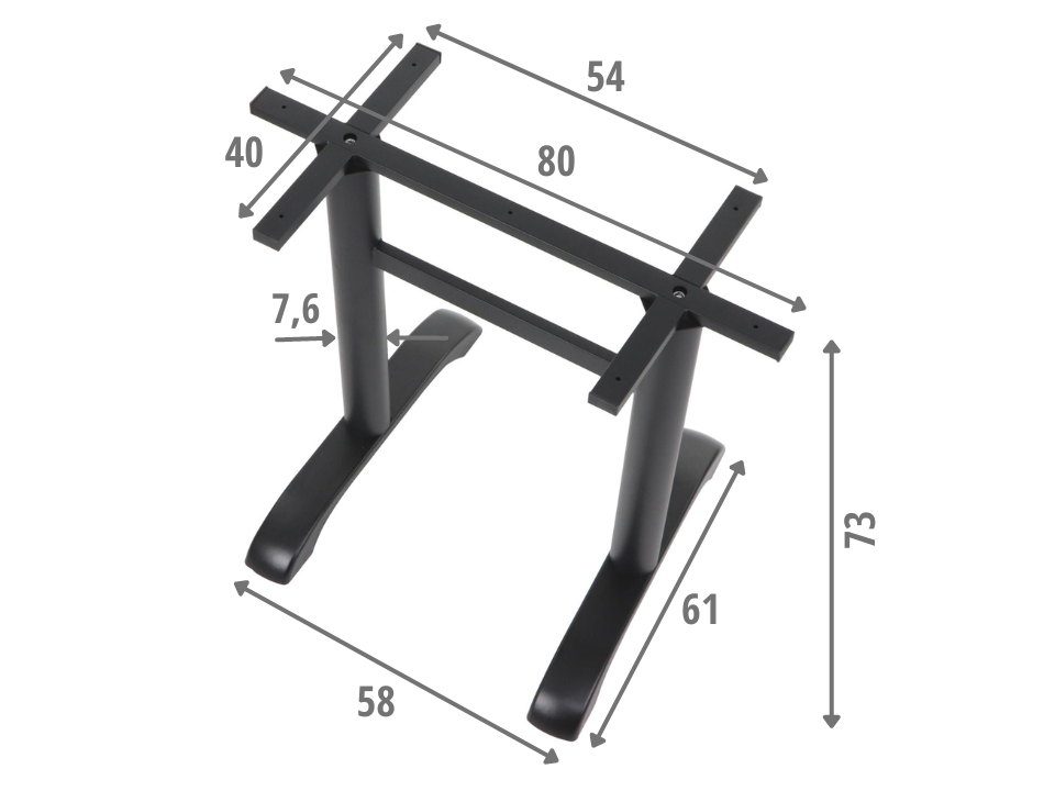Podstawa stolika metalowa SH-5036/B Stema