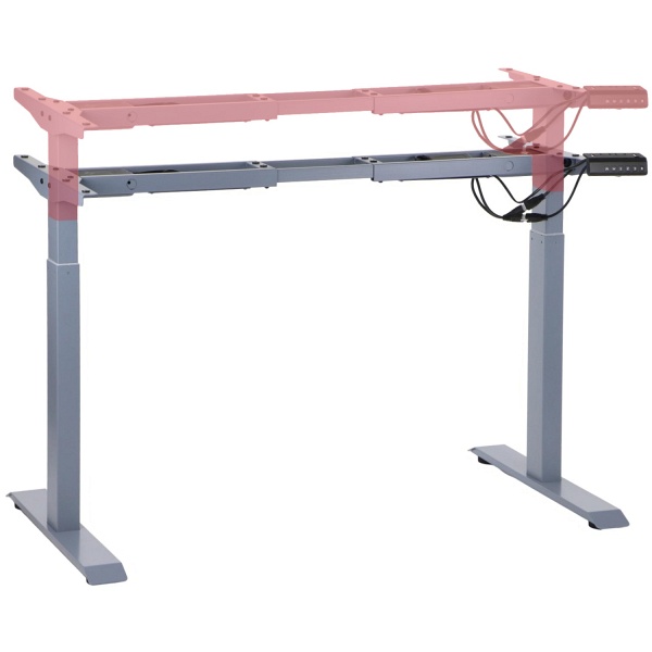 Stelaż biurka i stołu PRATO 04-2T/A SZARY Stema