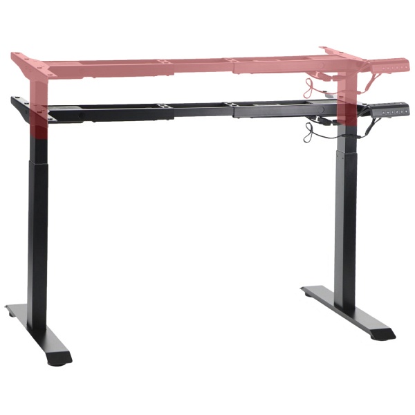 Stelaż biurka i stołu PRATO 04-2T/B CZARNY Stema