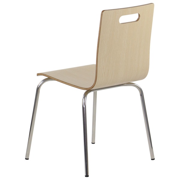 Krzesło  WERDI A stal nierdzewna/naturalny Stema