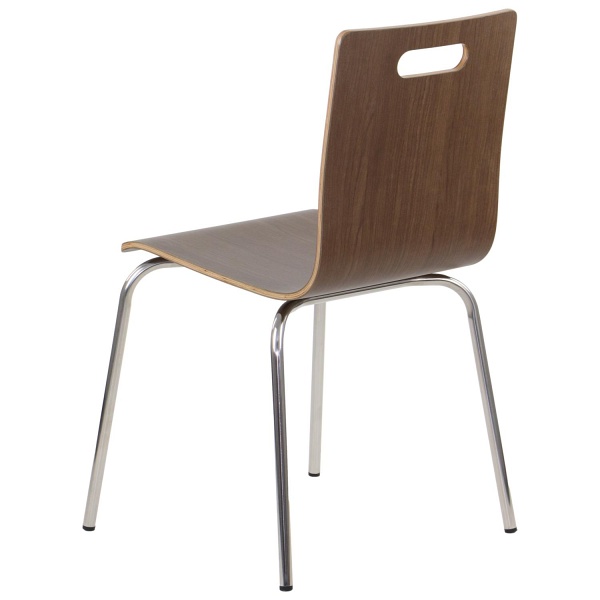 Krzesło  WERDI A stal nierdzewna/orzech Stema
