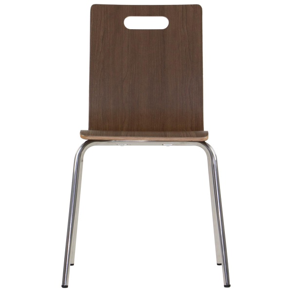 Krzesło  WERDI A stal nierdzewna/orzech Stema