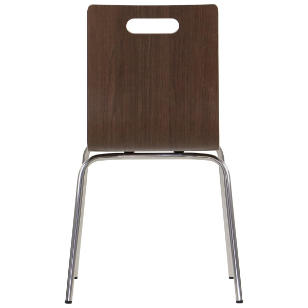 Krzesło  WERDI A stal nierdzewna/orzech Stema