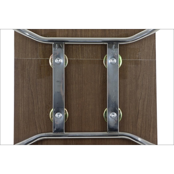 Krzesło  WERDI A stal nierdzewna/orzech Stema