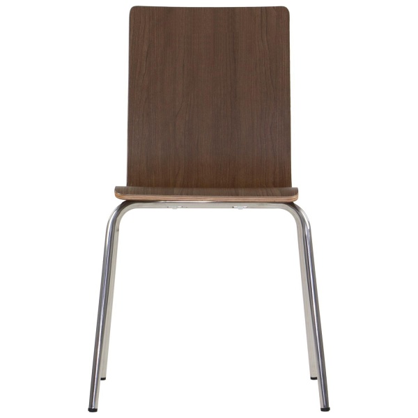 Krzesło  WERDI B stal nierdzewna/ciemny orzech Stema