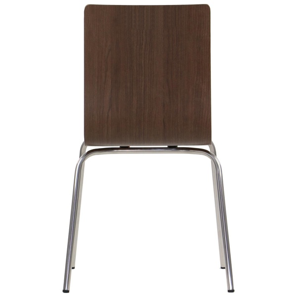 Krzesło  WERDI B stal nierdzewna/ciemny orzech Stema