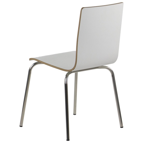 Krzesło  WERDI B stal nierdzewna/biały Stema