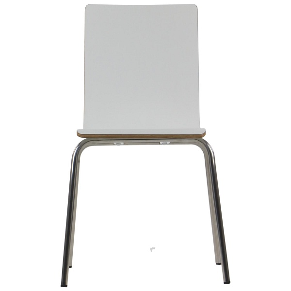 Krzesło  WERDI B stal nierdzewna/biały Stema