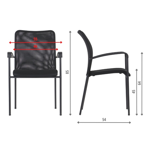 Krzesło stacjonarne HN-7501/BK CZARNY Stema