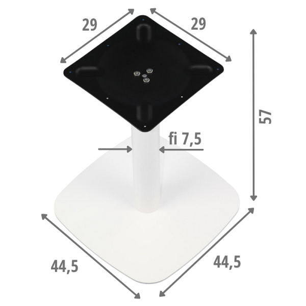 Podstawa stolika metalowa SH-3050-2/L/W Stema