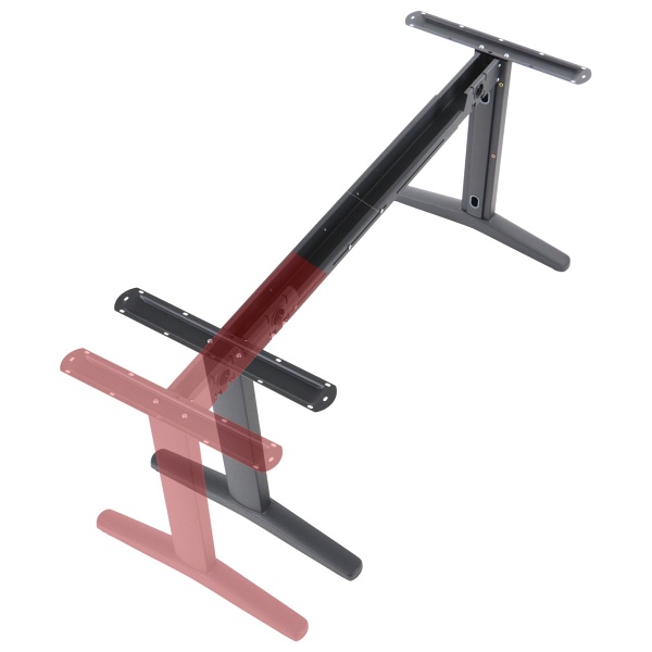 Stelaż metalowy stołu (biurka) z rozsuwaną belką STT-01, kolor czarny - Stema