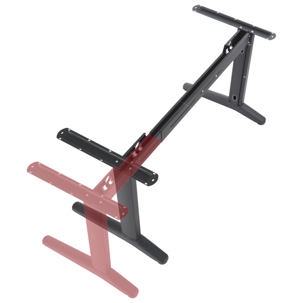 Stelaż metalowy biurka z rozsuwaną belką STL-01, kolor czarny - Stema