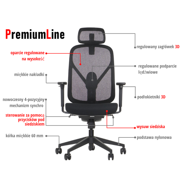 Krzesło obrotowe LARCK czarny Stema