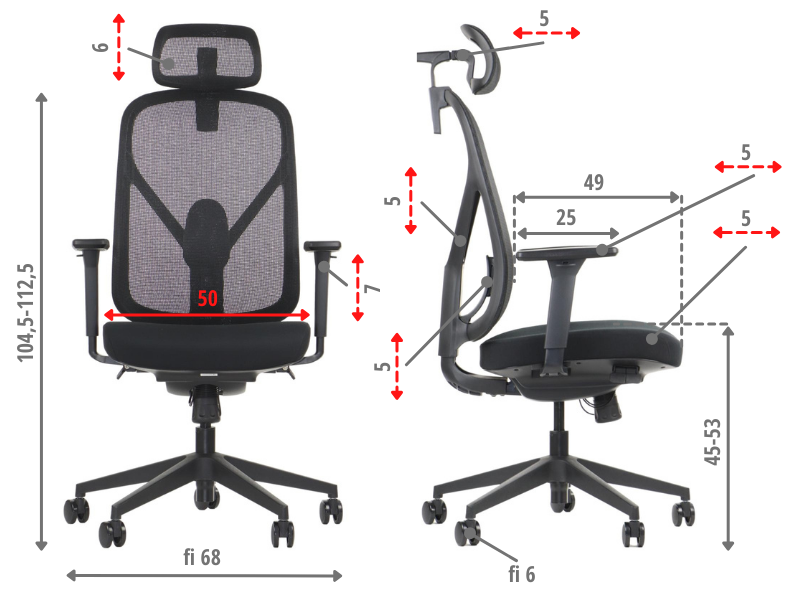 Krzesło obrotowe LARCK czarny Stema