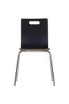 Krzesło  WERDI A stal nierdzewna/czarny Stema