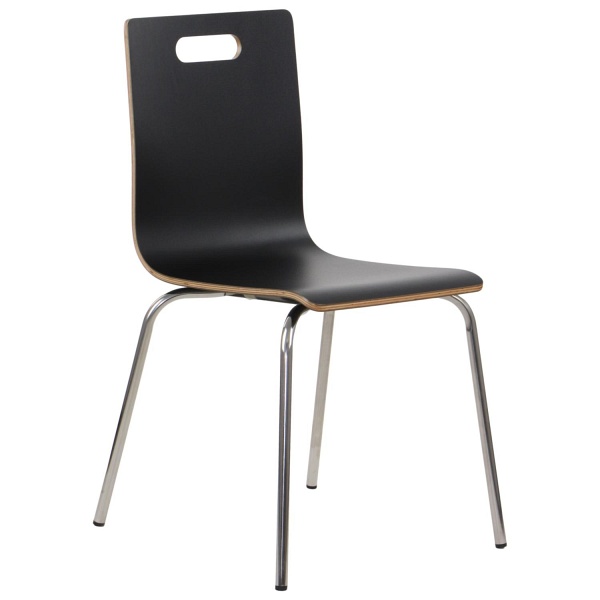 Krzesło  WERDI A stal nierdzewna/czarny Stema