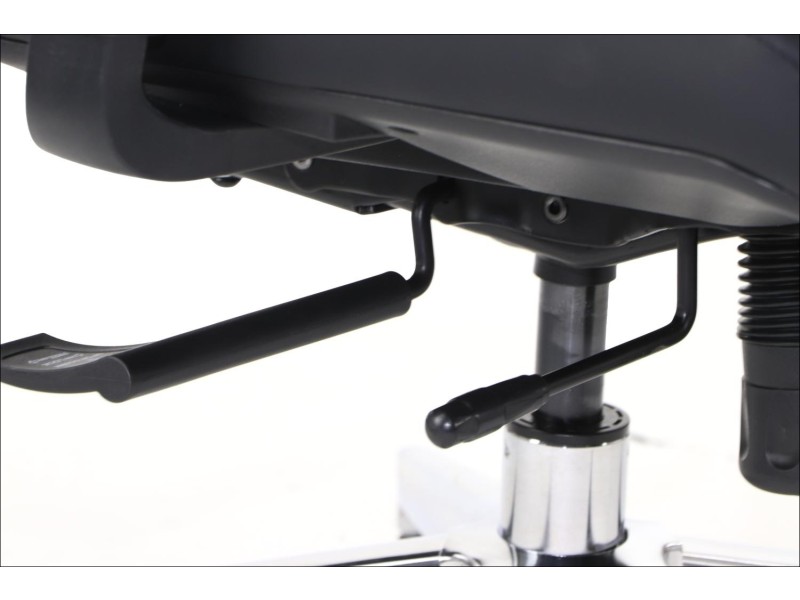 Krzesło obrotowe AKCENT PU czarny podstawa chromowana Stema