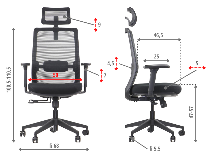 Krzesło obrotowe CUTLER(2) czarny Stema