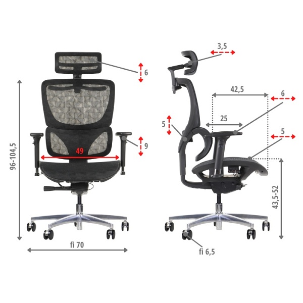 Fotel ErgoNew S1A(2) siedzisko siatkowe Stema