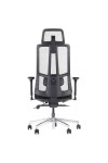 Krzesło obrotowe AKCENT PLUS czarny mechanizm samoważący podłokietniki 4D Stema