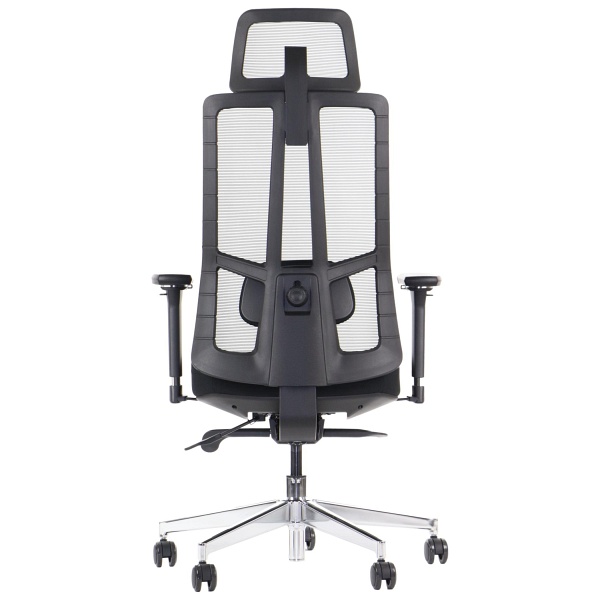 Krzesło obrotowe AKCENT PLUS czarny mechanizm samoważący podłokietniki 4D Stema