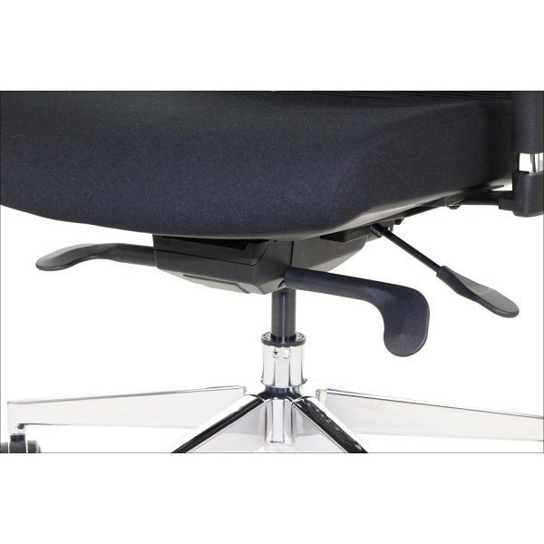 Krzesło obrotowe AKCENT PLUS czarny mechanizm samoważący podłokietniki 4D Stema