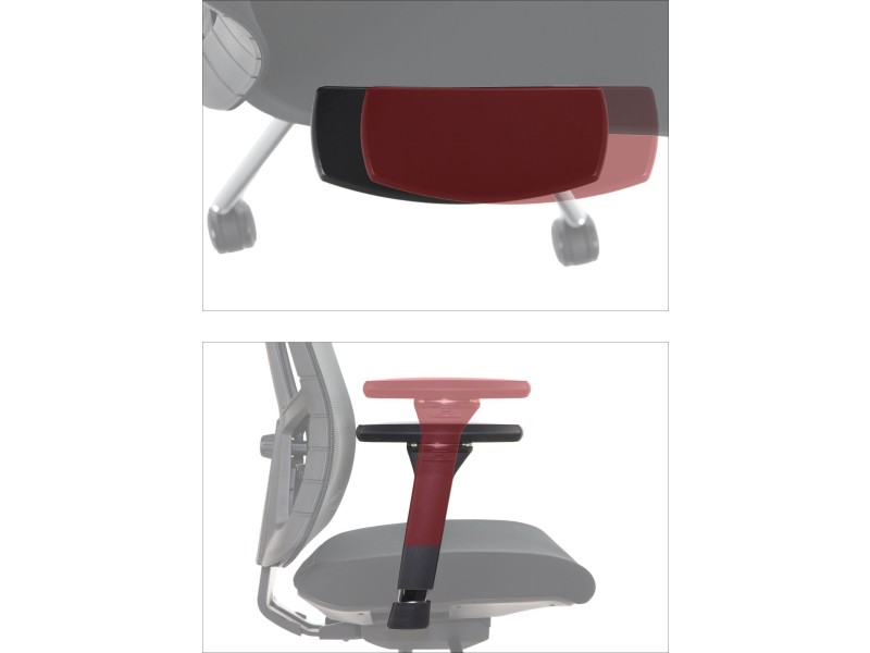 Krzesło obrotowe AKCENT PLUS czarny mechanizm samoważący podłokietniki 4D Stema