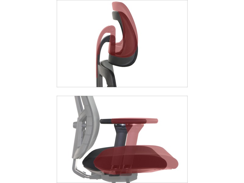 Krzesło obrotowe AKCENT PLUS czarny mechanizm samoważący podłokietniki 4D Stema