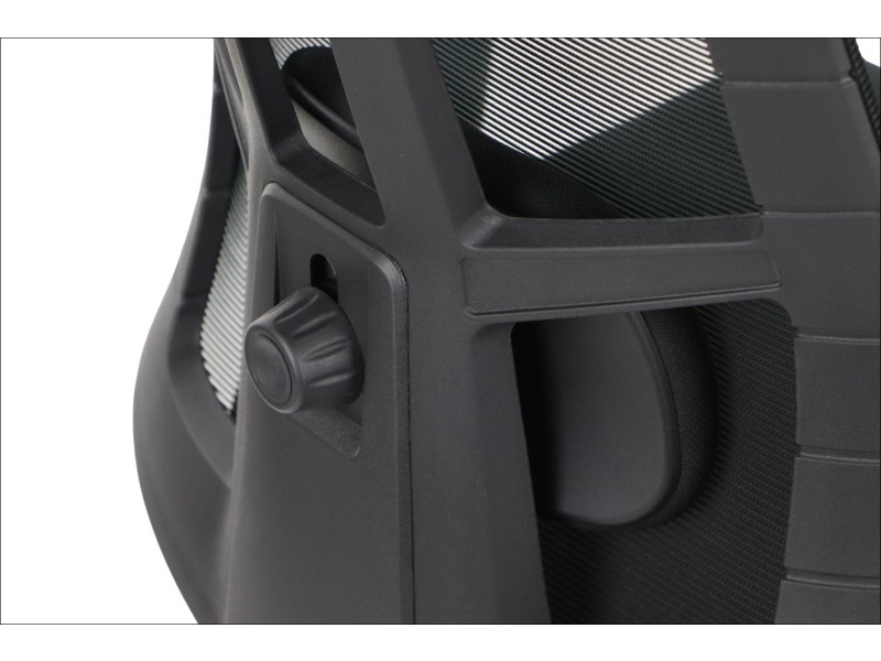 Krzesło obrotowe AKCENT PLUS czarny mechanizm samoważący podłokietniki 4D Stema