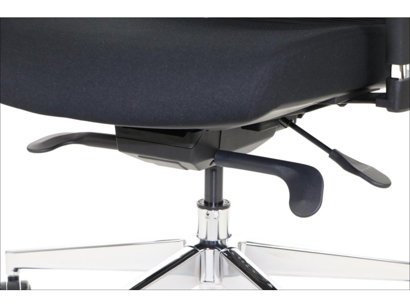 Krzesło obrotowe AKCENT PLUS czarny mechanizm samoważący podłokietniki 4D Stema