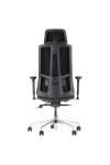 Krzesło obrotowe AKCENT/F PLUS czarny mechanizm samoważący podłokietniki 4D Stema