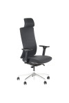 Krzesło obrotowe AKCENT/F PLUS czarny mechanizm samoważący podłokietniki 4D Stema