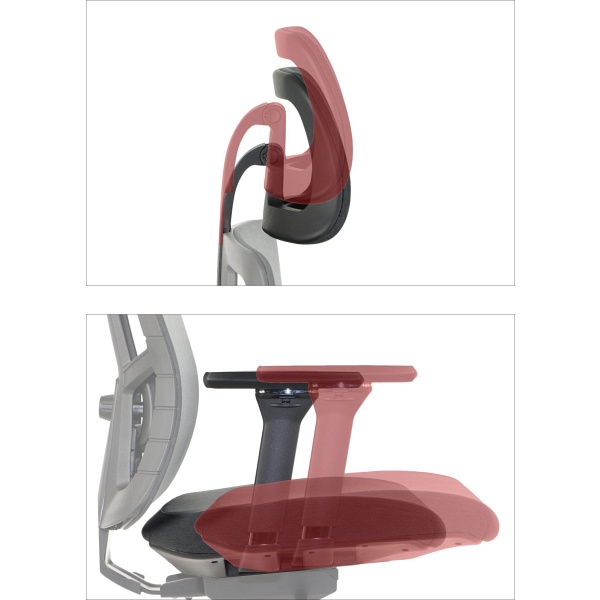 Krzesło obrotowe AKCENT/F PLUS czarny mechanizm samoważący podłokietniki 4D Stema