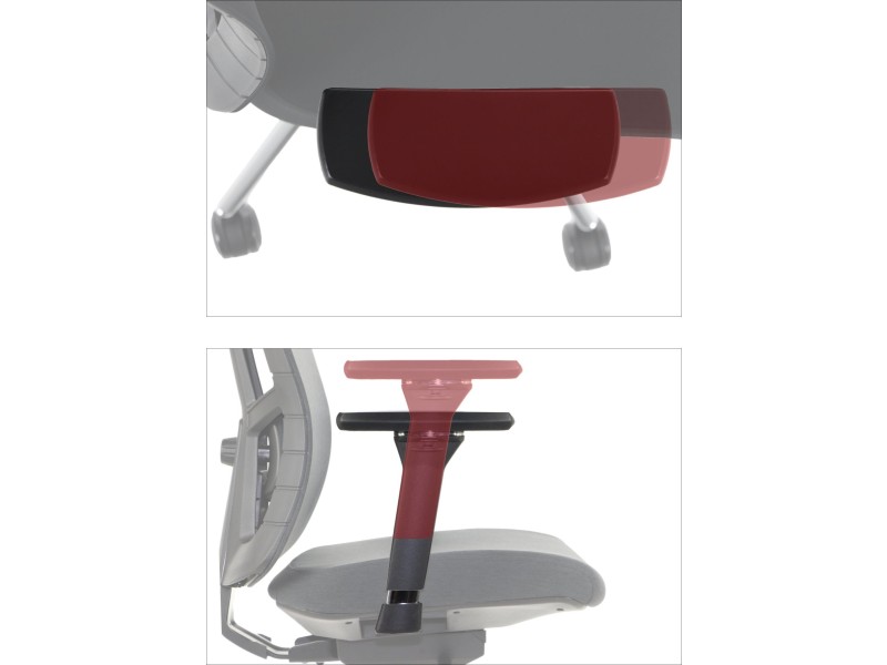 Krzesło obrotowe AKCENT/F PLUS czarny mechanizm samoważący podłokietniki 4D Stema