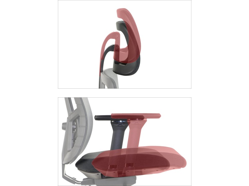 Krzesło obrotowe AKCENT/F PLUS czarny mechanizm samoważący podłokietniki 4D Stema