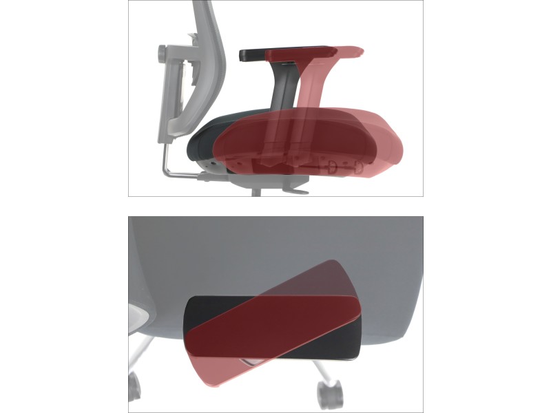 Krzesło obrotowe MITTE mechanizm samoważący podłokietniki 4D Stema