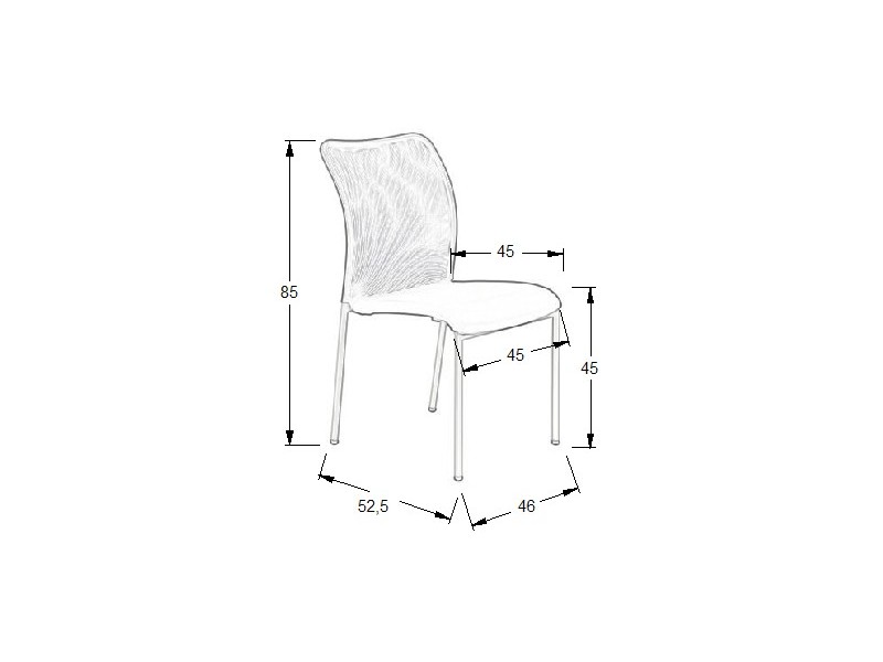 Krzesło stacjonarne HN-7502/CH NIEBIESKI Stema