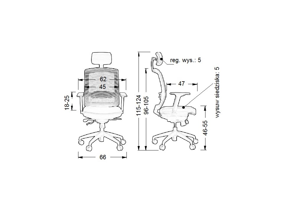 Fotel GN-301 pomarańcz / podstawa aluminiowa Stema
