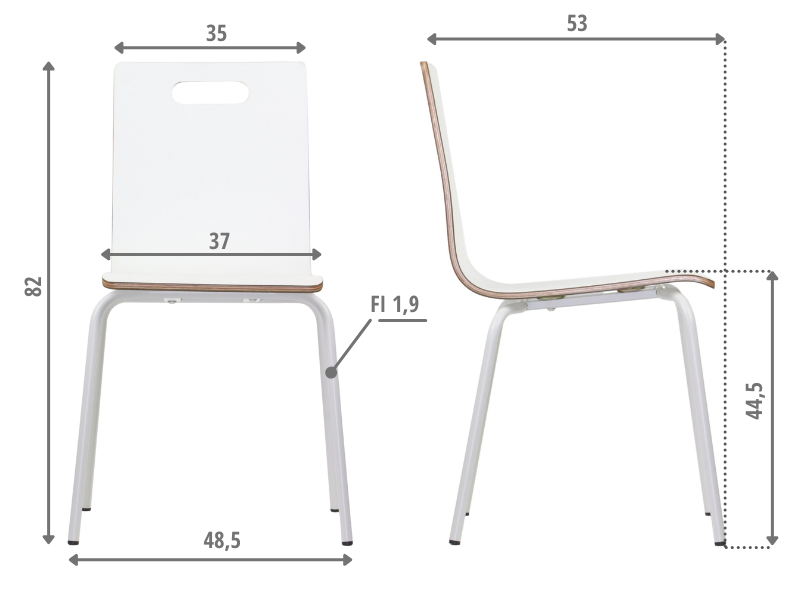 Krzesło  WERDI A biały/biały Stema