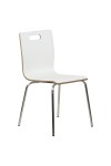 Krzesło  WERDI A stal nierdzewna/biały Stema