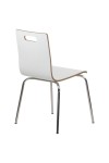 Krzesło  WERDI A stal nierdzewna/biały Stema