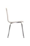Krzesło  WERDI A stal nierdzewna/biały Stema