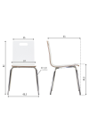 Krzesło  WERDI A stal nierdzewna/biały Stema