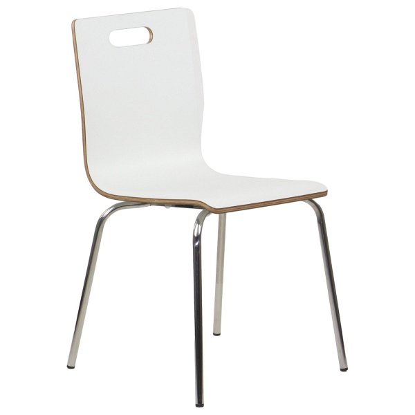 Krzesło  WERDI A stal nierdzewna/biały Stema