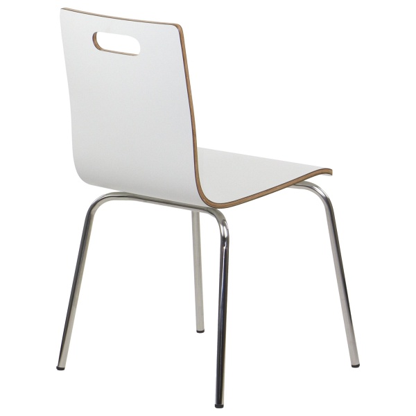 Krzesło  WERDI A stal nierdzewna/biały Stema