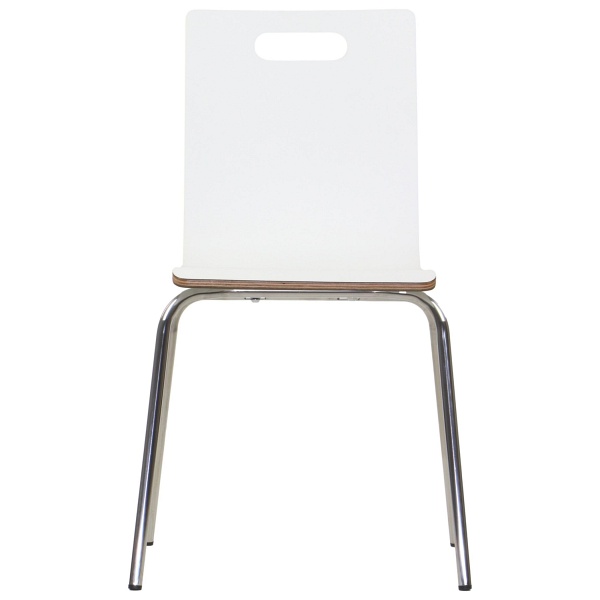 Krzesło  WERDI A stal nierdzewna/biały Stema