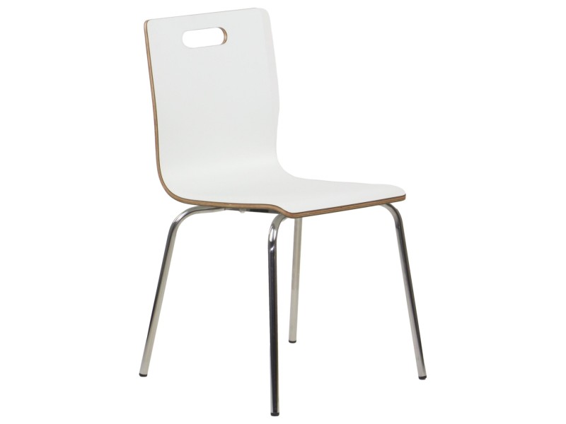 Krzesło  WERDI A stal nierdzewna/biały Stema