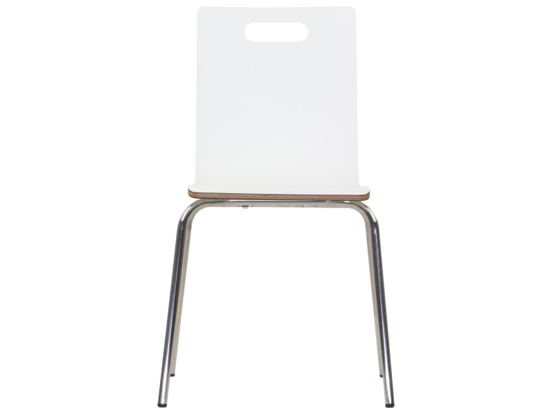 Krzesło  WERDI A stal nierdzewna/biały Stema