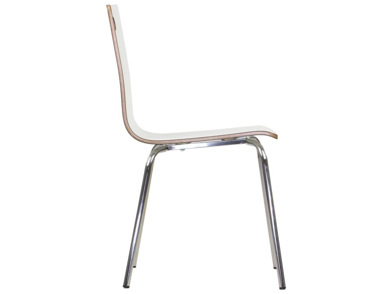 Krzesło  WERDI A stal nierdzewna/biały Stema